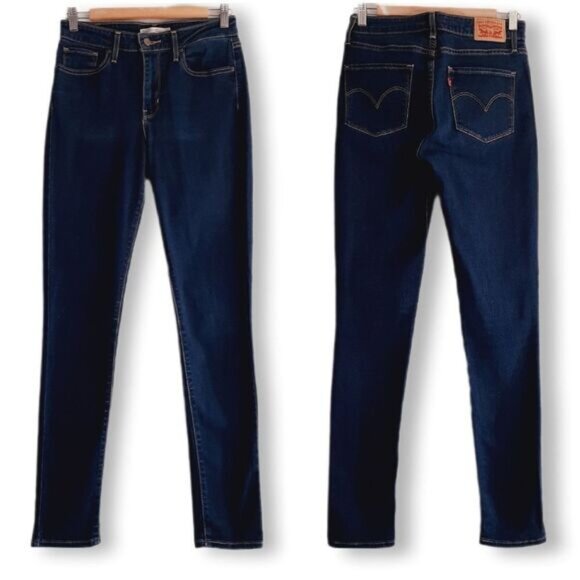 LEVI'S 721 \ High Rise Skinny Medium Blue Wash Sz 28 - Picture 1 of 12